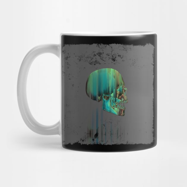 Green Glitch Skull by DyrkWyst